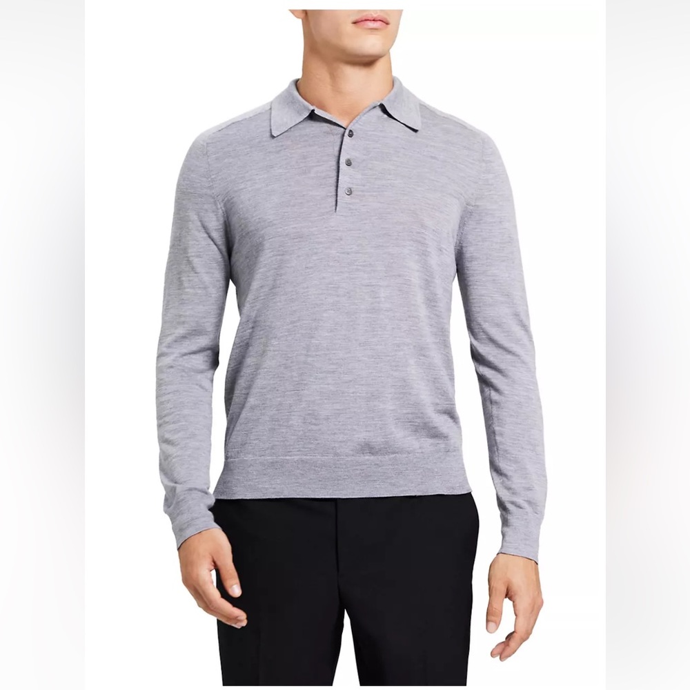 Theory Long-Sleeve Polo Shirt